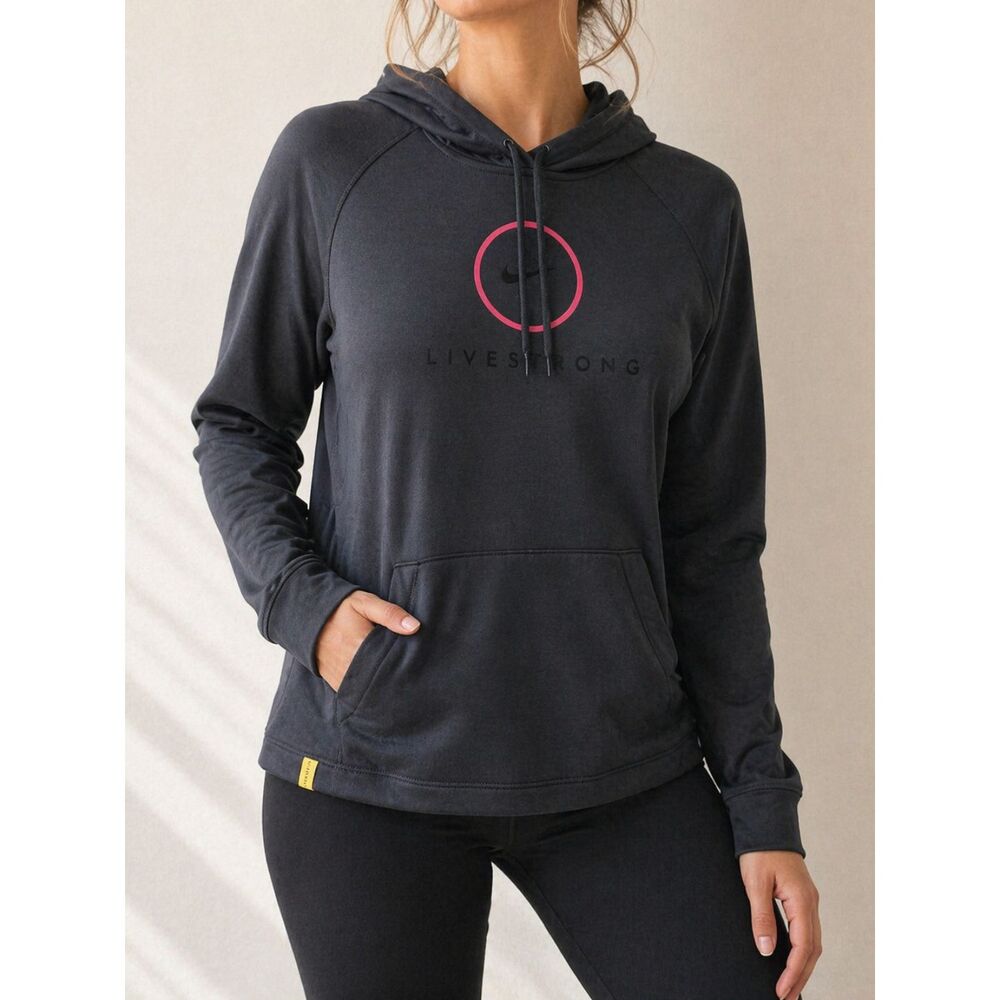 NIKE SALE! Livestrong Therma-Fit Hoodie Gray Pullover Athleisure L